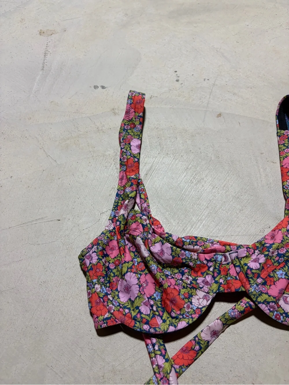 J. Crew NWT Floral Underwire Bikini Top 36C